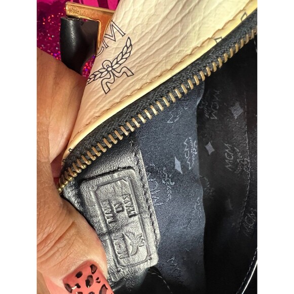 MCM black and white Visetos handbag - Picture 8 of 13